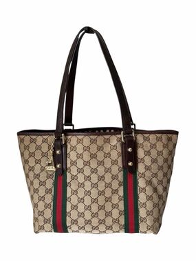 Gucci GG Supreme Jolicoeur Web Stripe Tote Bag Small Ophidia Style